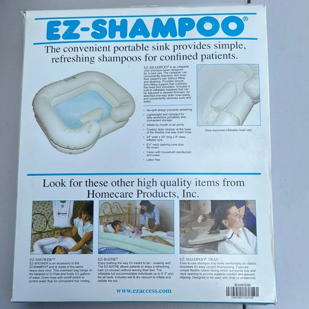 NIB EZ ACCESS EZ-SHAMPOO Shampoo Basin